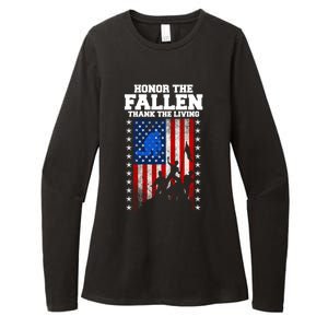 Honor The Fallen Thank The Living Memorial Day Gift Womens CVC Long Sleeve Shirt