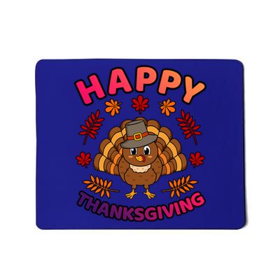 Happy Thanksgiving Funny Turkey Family Graphic Gift Mousepad