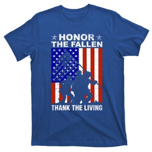 Honor The Fallen Thank The Living Memorial Day Veteran Gift Funny Gift T-Shirt