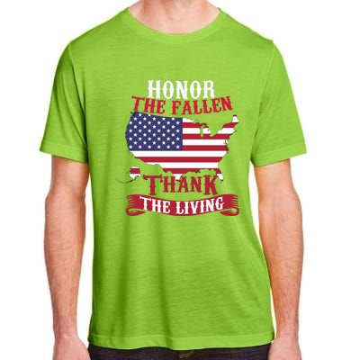 Honor The Fallen Thank The Living Proudly Support Our Troops Gift Adult ChromaSoft Performance T-Shirt