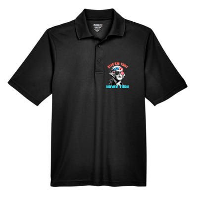 Hawk Tuah Funny 2024 4th Of July Meme Men's Origin Performance Piqué Polo