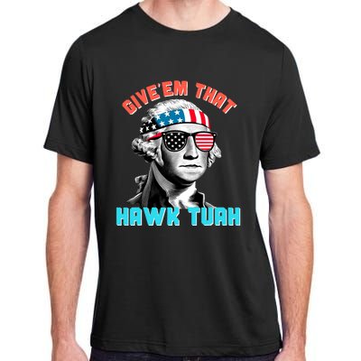 Hawk Tuah Funny 2024 4th Of July Meme Adult ChromaSoft Performance T-Shirt