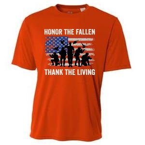 Honor The Fallen Thank The Living Soldiers Memorial Day Gift Cooling Performance Crew T-Shirt