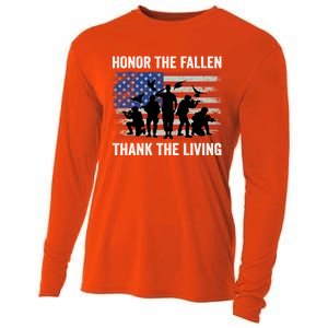 Honor The Fallen Thank The Living Soldiers Memorial Day Gift Cooling Performance Long Sleeve Crew