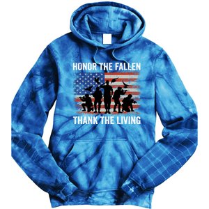 Honor The Fallen Thank The Living Soldiers Memorial Day Gift Tie Dye Hoodie