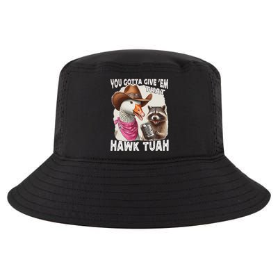 Hawk Tuah Funny Viral Humor Meme Video Girl 24 Goose Tua Cool Comfort Performance Bucket Hat