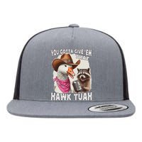 Hawk Tuah Funny Viral Humor Meme Video Girl 24 Goose Tua Flat Bill Trucker Hat