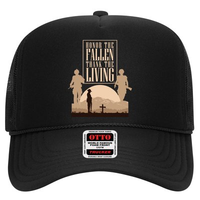 Honor The Fallen Thank The Living Military Pride Gift Trucker Hat