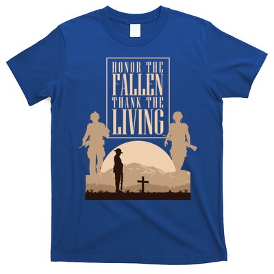 Honor The Fallen Thank The Living Military Pride Gift T-Shirt