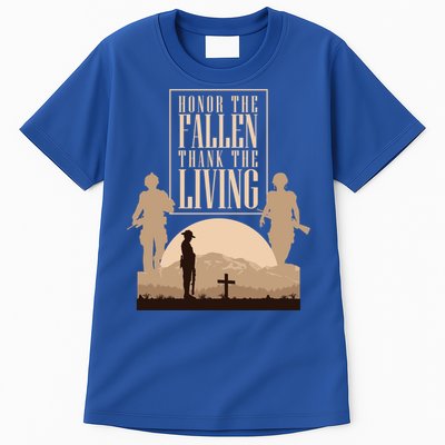 Honor The Fallen Thank The Living Military Pride Gift Tall T-Shirt