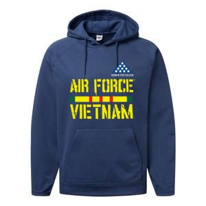 Honor The Fallen Air Force Vietnam Funny Gift Performance Fleece Hoodie