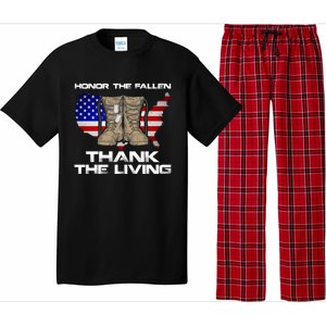 Honor The Fallen Thank The Living Military Veteran Gift Pajama Set