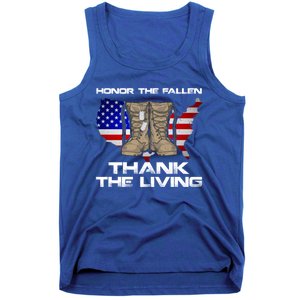 Honor The Fallen Thank The Living Military Veteran Gift Tank Top