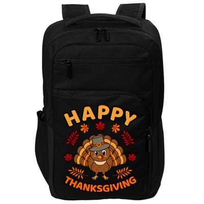 Happy Thanksgiving Funny Turkey Family Graphic Impact Tech Backpack