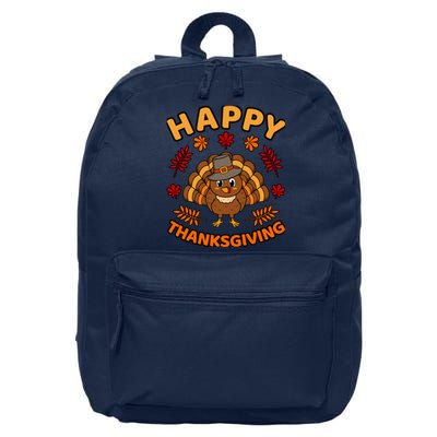 Happy Thanksgiving Funny Turkey Family Graphic 16 in Basic Backpack