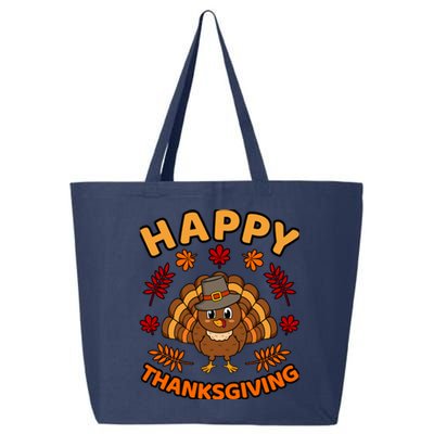 Happy Thanksgiving Funny Turkey Family Graphic 25L Jumbo Tote