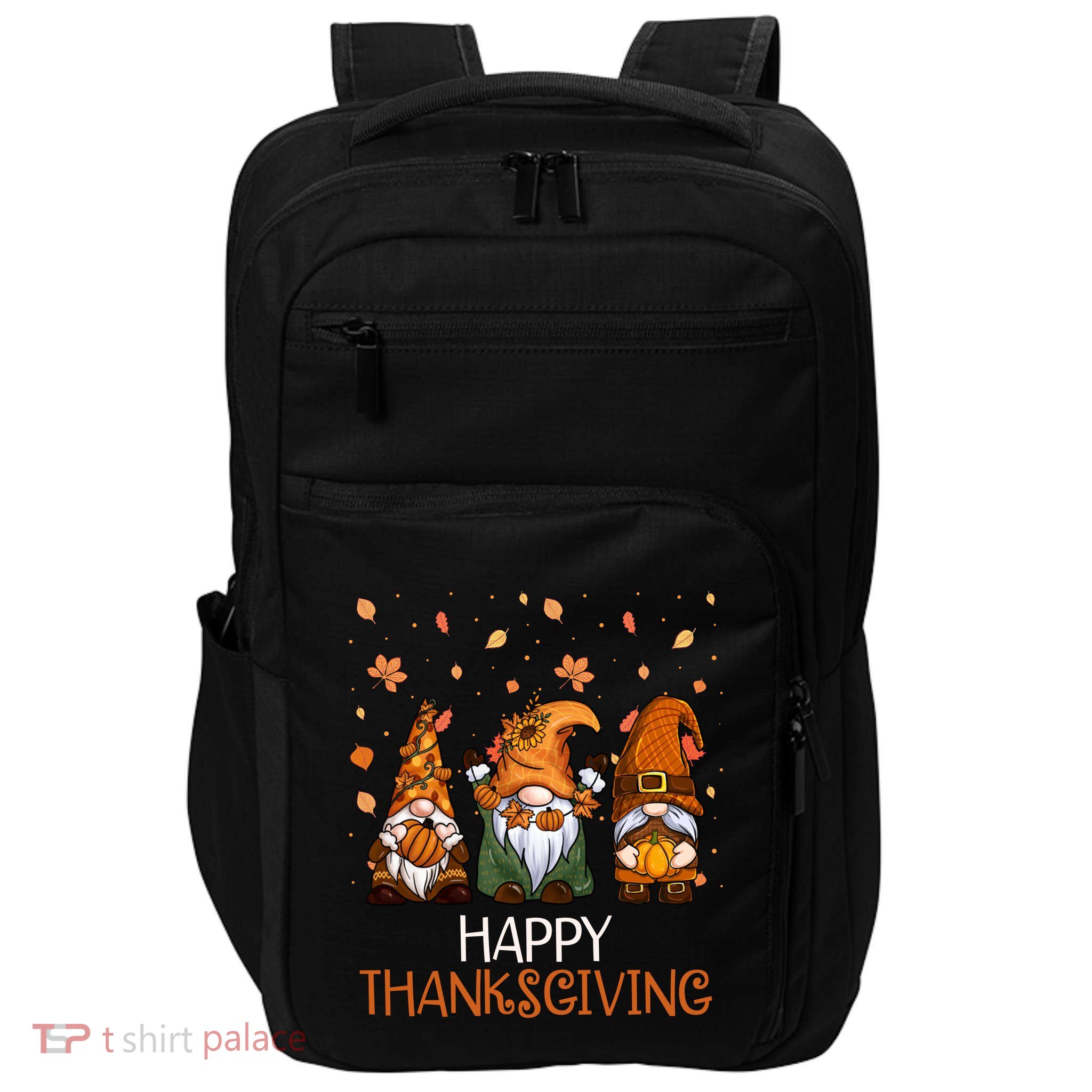 Happy Thanksgiving Gnome Squad Impact Tech Backpack