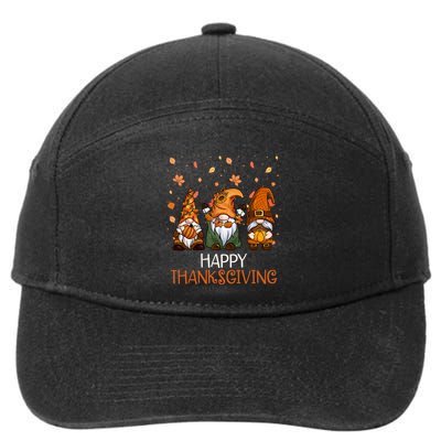 Happy Thanksgiving Gnome Squad 7-Panel Snapback Hat