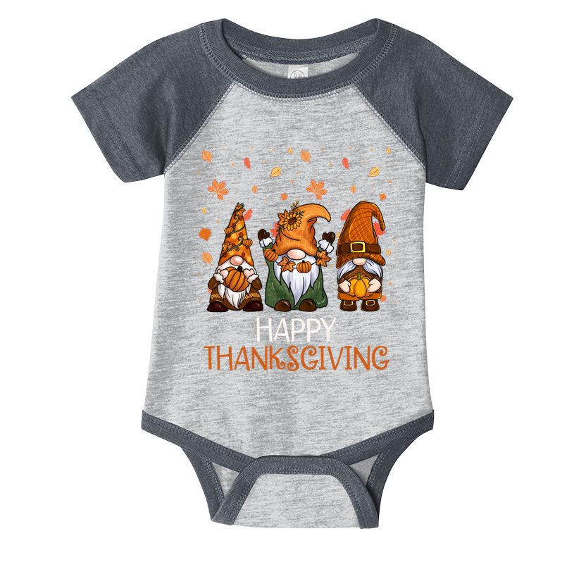 Happy Thanksgiving Gnome Squad Infant Baby Jersey Bodysuit