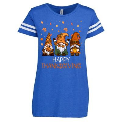 Happy Thanksgiving Gnome Squad Enza Ladies Jersey Football T-Shirt