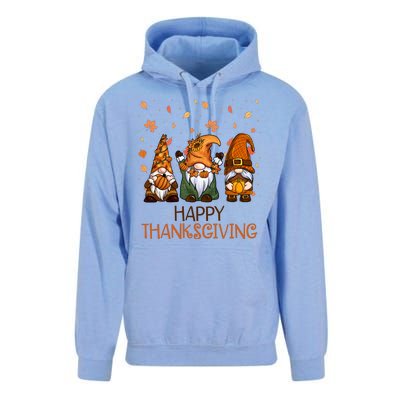 Happy Thanksgiving Gnome Squad Unisex Surf Hoodie