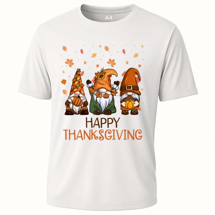 Happy Thanksgiving Gnome Squad Cooling Performance Crew T-Shirt