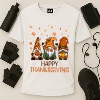 Happy Thanksgiving Gnome Squad Cooling Performance Crew T-Shirt