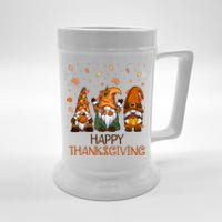 Happy Thanksgiving Gnome Squad Beer Stein