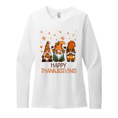 Happy Thanksgiving Gnome Squad Womens CVC Long Sleeve Shirt