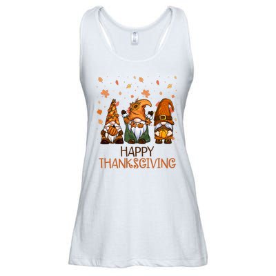 Happy Thanksgiving Gnome Squad Ladies Essential Flowy Tank