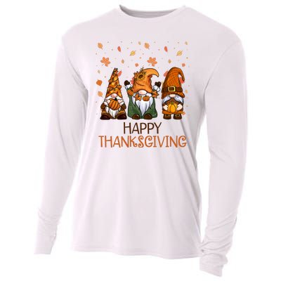 Happy Thanksgiving Gnome Squad Cooling Performance Long Sleeve Crew