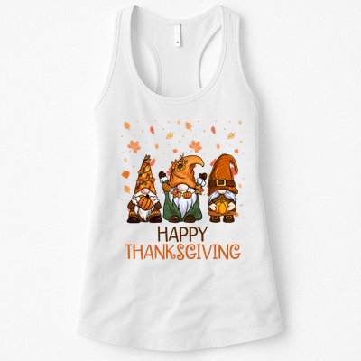Happy Thanksgiving Gnome Squad Womens Tank Top