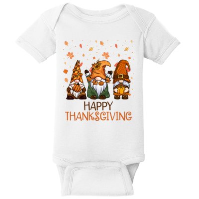 Happy Thanksgiving Gnome Squad Baby Bodysuit