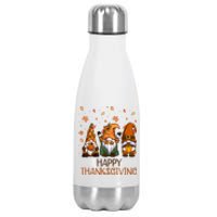 Happy Thanksgiving Gnome Squad Stainless Steel Insulated Water Bottle