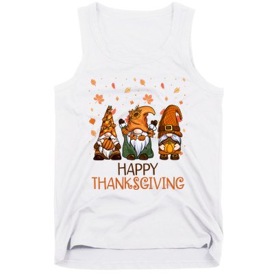 Happy Thanksgiving Gnome Squad Tank Top