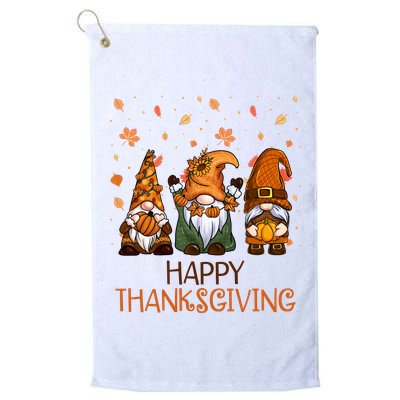 Happy Thanksgiving Gnome Squad Golf Towel