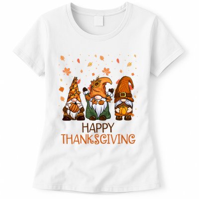Happy Thanksgiving Gnome Squad Womens T-Shirt