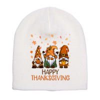 Happy Thanksgiving Gnome Squad Short Acrylic Beanie