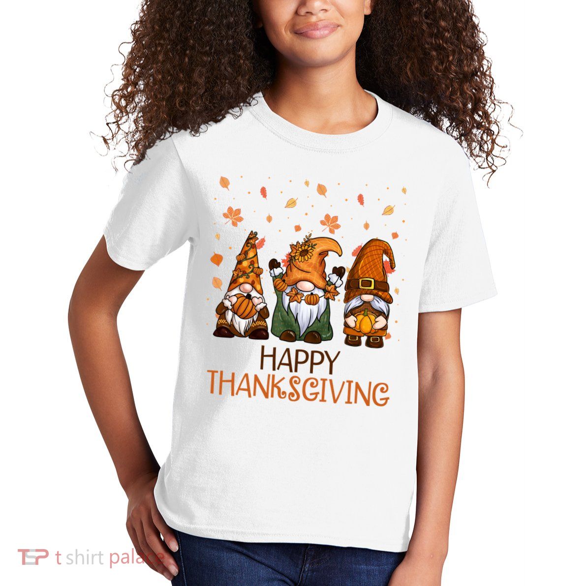 Happy Thanksgiving Gnome Squad Kids T-Shirt