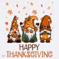 Happy Thanksgiving Gnome Squad Kids T-Shirt