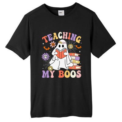 Halloween Teacher Ghost Books Reading Book Teaching My Boos Tall Fusion ChromaSoft Performance T-Shirt