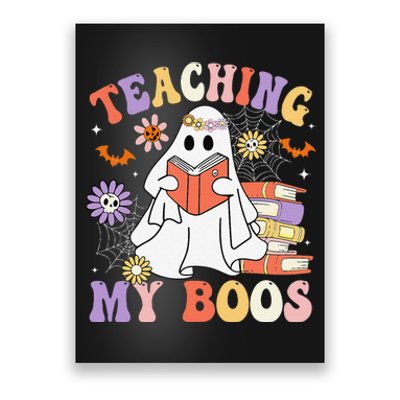 Halloween Teacher Ghost Books Reading Book Teaching My Boos Poster