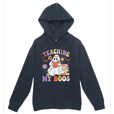 Halloween Teacher Ghost Books Reading Book Teaching My Boos Urban Pullover Hoodie