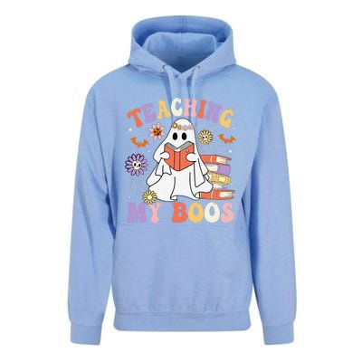 Halloween Teacher Ghost Books Reading Book Teaching My Boos Unisex Surf Hoodie