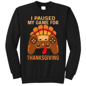 Happy Thanksgiving Gaming Fall Turkey Gamer Tall Sweatshirt