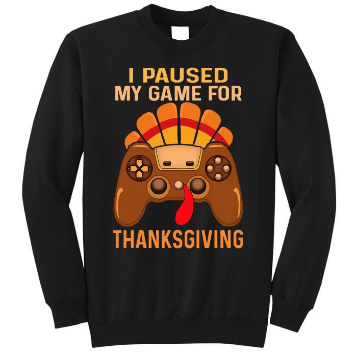 Happy Thanksgiving Gaming Fall Turkey Gamer Tall Sweatshirt