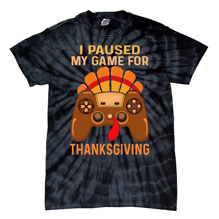 Happy Thanksgiving Gaming Fall Turkey Gamer Tie-Dye T-Shirt