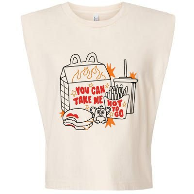 Hot To Go Cheese Burger Lipstick Garment-Dyed Women's Muscle Tee