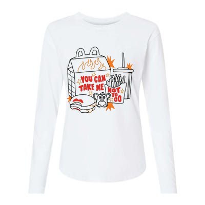 Hot To Go Cheese Burger Lipstick Womens Cotton Relaxed Long Sleeve T-Shirt