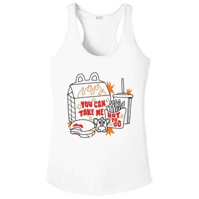 Hot To Go Cheese Burger Lipstick Ladies PosiCharge Competitor Racerback Tank